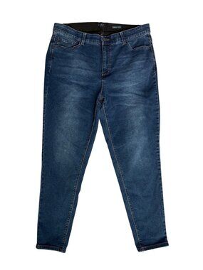 Curve Appeal Jeans Size 18 W Comfort Waist High-Rise Skinny Stretch Dark Wash
